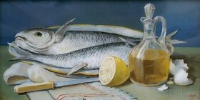 Josef Olexa -  Zátiší - podmalba na skle