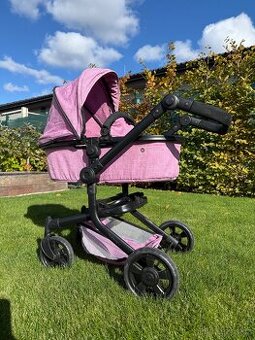 Kočárek pro panenky Bayer Chic 2000 Mika 2v1 – krásný stav,