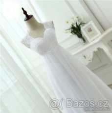 Nové, čistě bílé svatební šaty M-XL