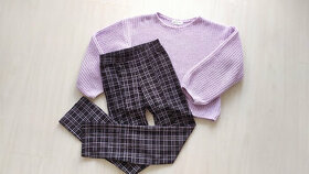 Dívčí kalhoty a svetr - vel. 140