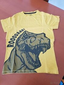 Žluté tričko s dinosaurem F&F 146 (vydrží déle)