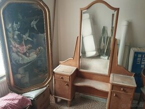 Starožitný stolek se zrcadlem - 1
