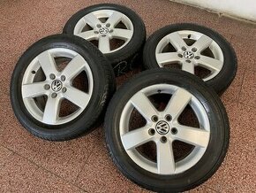 Originální ALU kola Volkswagen 5x112 r16 letní pneu 5,5mm