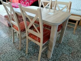 Jídelní set 4 židle Křižák + stůl