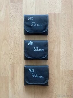 ND filtr 58mm 62mm 72mm