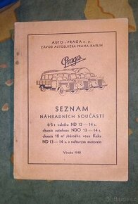 Seznam náhradních součásti praga