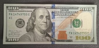 USA - 100 Dolarů bankovka, 2017, UNC