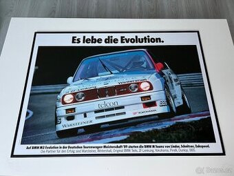 ORIGINÁL BMW plakát v rámu A1 BMW M3 EVOLUTION