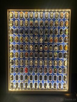 Vitrína na LEGO minifigurky – podsvícená, pro 120 p - 1