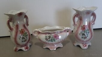 Prodám 2 vázičky a misku. Vázička 15 cm vysoká