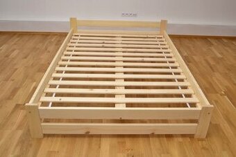 Nová postel MASIV BOROVICE 140x200 cm + ROŠT