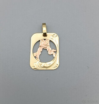 Zlatý přívěsek Blíženci 1,15g, 14 kt, 585/1000