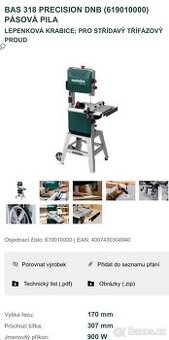 METABO pásová pila