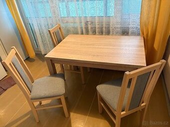 Jídelní set (stul + 3židle) - 1