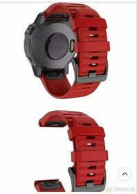 Fenix 5x, 6x, 7x, 8 tah, řemínek, pásek 26mm červený