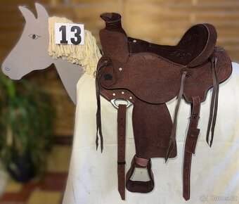Westernový sedlový komplet 13) tmavě hnědý WADE