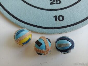 Terč na suchý zip - k házení + 3x kuličky - starší retro hra