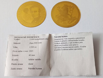 Investiční sběratelská sada medailí Národní hymna