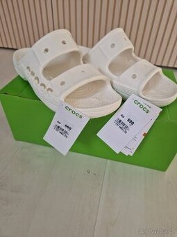 Bílé žabky, pantofle Crocs vel 39