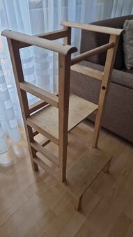 Dětská, dřevěná, nastavitelná, učící věž