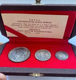ARTIA 1929/1973 - Sada Milénium Svatého Václava etue certifi - 1