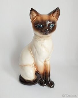 Velká porcelánová figura kočky - GOEBEL