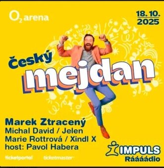 3 vstupenky na Český mejdan s Impulsem (super místa)