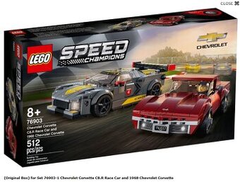 Lego 76903 - Chevrolet Corvette C8.R Race Car and 1968 Chevr