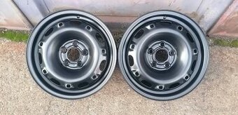 2ks Fabia plechové disky 5X100 , 14"