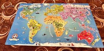 Puzzle magnetická tabule světa