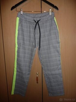 Šedočerné kalhoty vel.XL