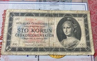 100 korun 1945