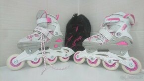 SET NOVÉ KOLEČKOVÉ BRUSLE JUNIOR 29-32+ CHRÁNIČE