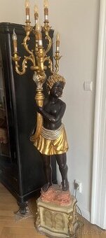 Benátská lampa - světlonoš. Mouřenín