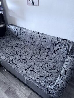 Potah na sedačku šedý s květy IKEA
