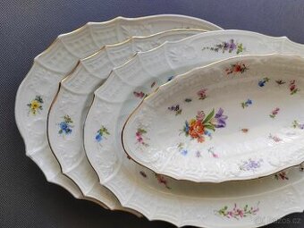 Luxusní porcelánovi servírovací talíře Pirkenhammer Rococo