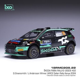 Modely Škoda Fabia Rally2 1:18 IXO