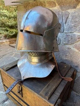 Gotický sallet helma na šerm - 1
