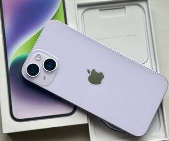 iPhone 14 Purple BATERIE 100% TOP