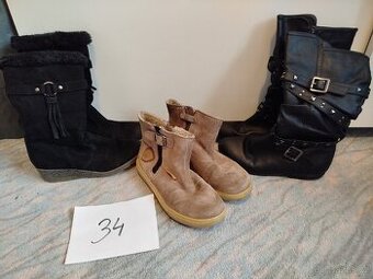 Kozačky velikost 34