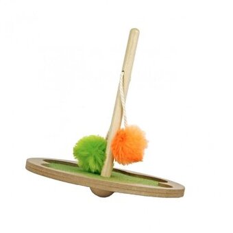 Hračka pro kočku - káča s míčky Earthy Pawz 16x17cm