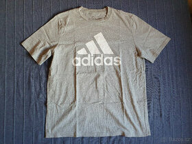 Nové šedé triko Adidas Essentials Single Jersey Big Logo XL