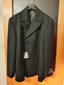 Černý kabát v námořnickém stylu 4XL 5XL