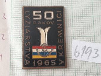 50 rokov lyžiarstva v Kremnici 1965 - starý odznáček - 1