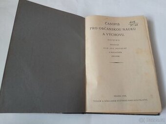 ČASOPIS PRO OBČANSKOU NAUKU A VÝCHOVU r.1928, 1929, 1930