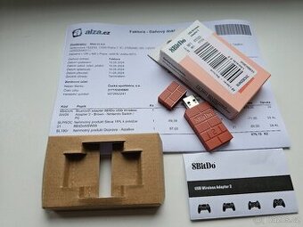 PRODÁM 8BITDO USB WIRELESS ADAPTER 2 (hnědý)