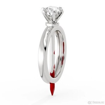 Luxusní prsten s diamantem – nový, nenošený