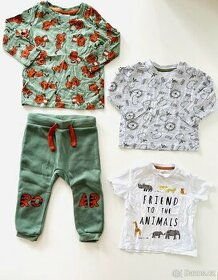 Set oblečení se safari zvířátky, vel. 80