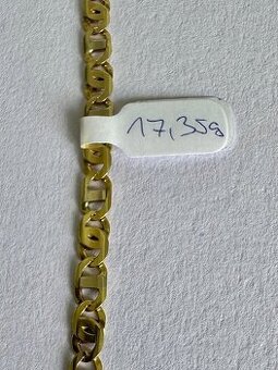 Zlatý řetízek 14K, 54 cm, 17,35 g