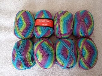 Duhová samovzorující příze 800g